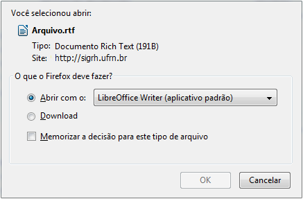 Figura 12: Caixa de Diálogo