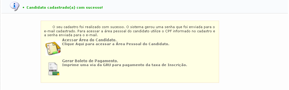 Figura 15: Mensagem de Sucesso