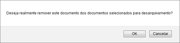 Figura 5: Caixa de Diálogo de Remoção do Documento