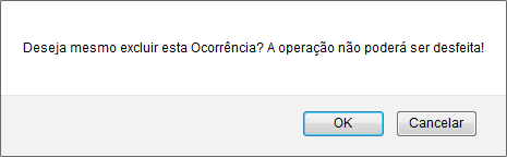 Figura 8: Caixa de Diálogo de Remoção da Ocorrência do Documento