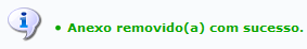 Figura 5: Mensagem de Sucesso de Remoção do Documento Anexado