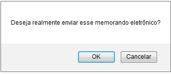 Figura 18: Caixa de Diálogo de Envio do Memorando