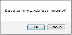 Figura 16: Caixa de Diálogo de Remoção do Memorando