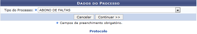 Figura 1: Dados do Processo