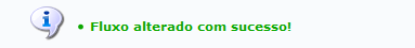 Figura 5: Mensagem de Sucesso da Alteração no Fluxo do Processo