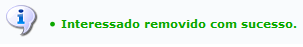 Figura 16: Mensagem de Sucesso da Remoção do Interessado
