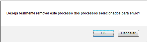 Figura 10: Caixa de Diálogo da Remoção do Processo