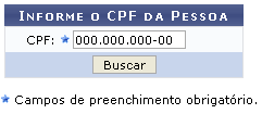 Figura 1: Informe o CPF da Pessoa